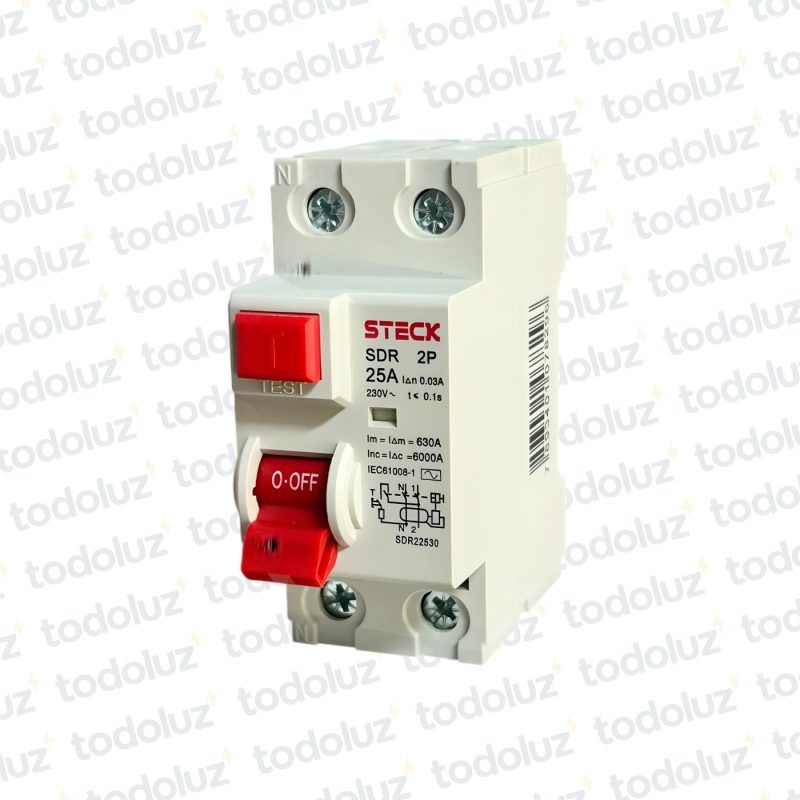 Disyuntor Diferencial Sist. Din 2P 25A 30mA Steck