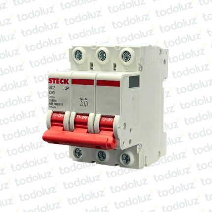 Interruptor Termomagnetico Sist. Din 3P 50A 6ka C Steck