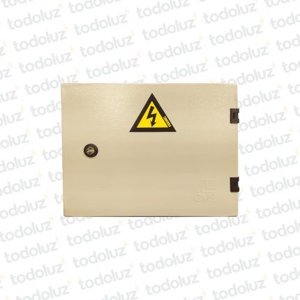 Tablero Exterior Metal Din 12 Modulos c/ Borne Neutro Beige Cominsa