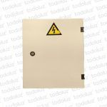 Tablero Exterior Metal Din 24 Modulos c/ Borne Neutro Beige Cominsa