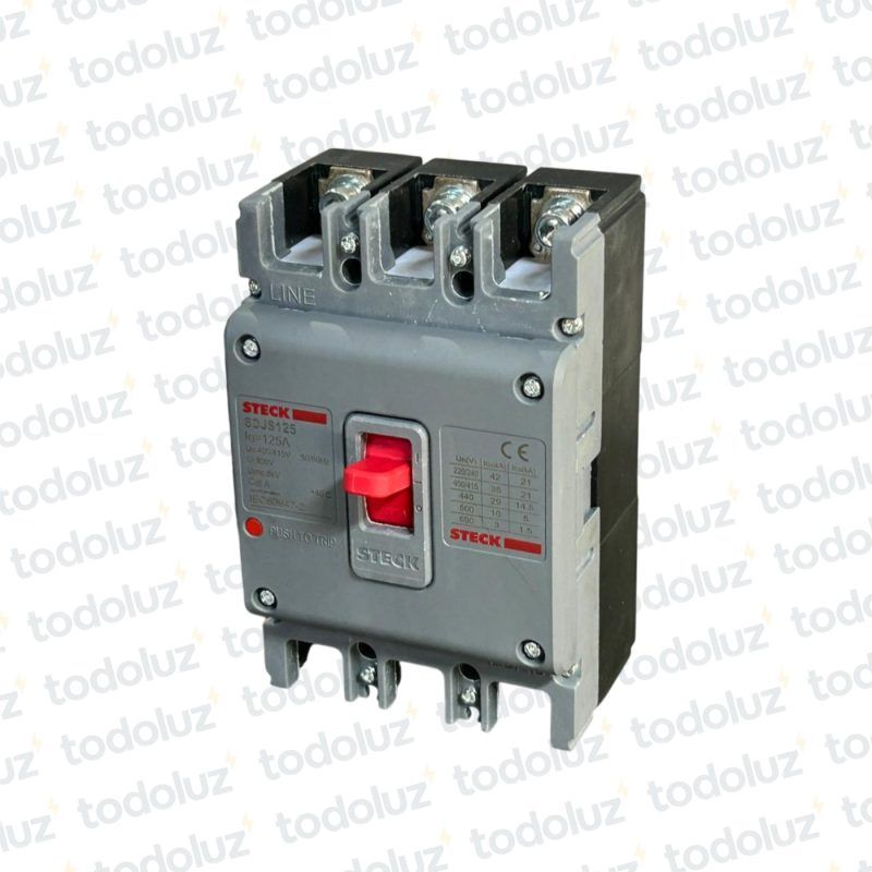 Interruptor Automatico en Caja Moldeada Fijo 3P 125A 35kA 400Vac Steck