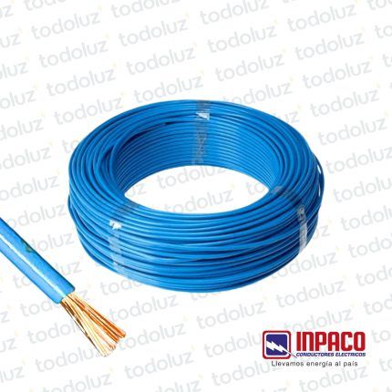 Cable Multifilar 4mm² Celeste 750V Antillama (x.Rollo/100m) Inpaco