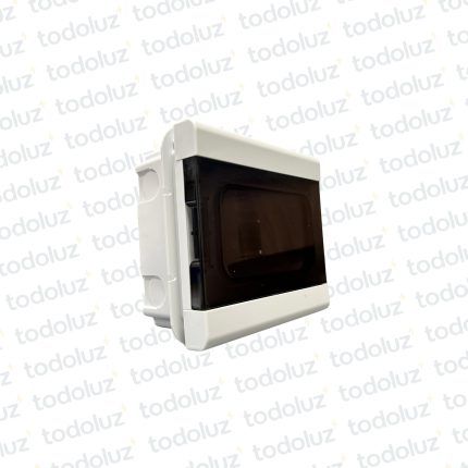 Tablero Embutir Plastico IP65 Din 8 Modulos c/ Tapa Fume T-Plast