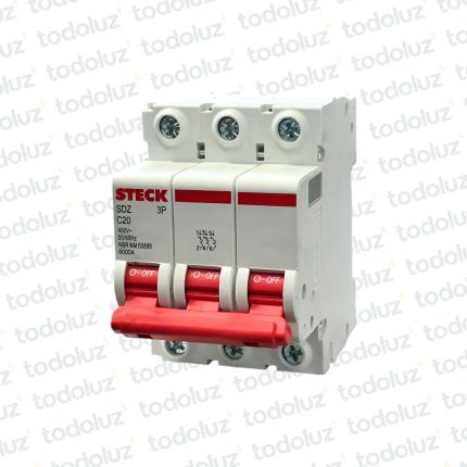Interruptor Termomagnetico Sist. Din 3P 20A 6ka C Steck