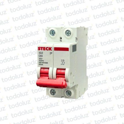 Interruptor Termomagnetico Sist. Din 2P 63A 6ka C Steck