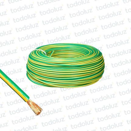 Cable Multifilar 2mm² Verde/Amarillo 750V Antillama (x.Rollo/100m) Inpaco