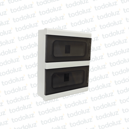 Tablero Exterior Plastico IP65 Din 24 Modulos c/ Tapa Fume T-Plast