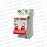 Interruptor Termomagnetico Sist. Din 2P 20A 6ka C Steck