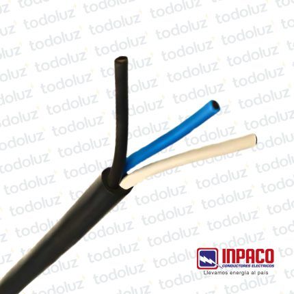 Cable Subterraneo Vinil Flex 3x2.5mm² 90° 1000V (x.1Metro) Inpaco