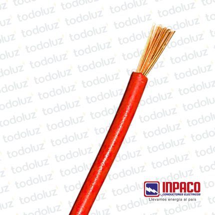 Cable Multifilar 6mm² Rojo 750V Antillama (x.1Metro) Inpaco
