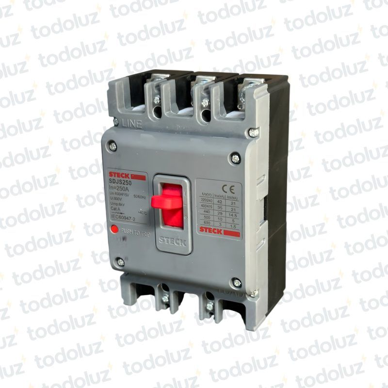 Interruptor Automatico en Caja Moldeada Fijo 3P 250A 35kA 400Vac Steck