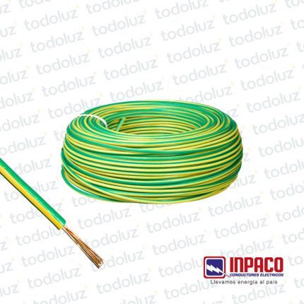 Cable Multifilar 1.5mm² Verde/Amarillo 750V Antillama (x.Rollo/100m) Inpaco