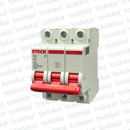 Interruptor Termomagnetico Sist. Din 3P 25A 6ka C Steck