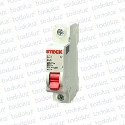 Interruptor Termomagnetico Sist. Din 1P 25A 6ka C Steck