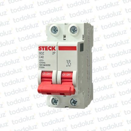 Interruptor Termomagnetico Sist. Din 2P 40A 6ka C Steck