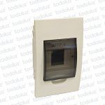 Tablero Embutir Plastico Din 4 Modulos c/ Tapa Fume