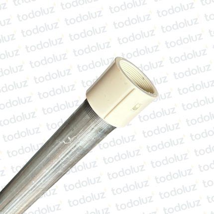 Caño Galvanizado p/ Bajada 2"x5.80m (1.8mm) c/ Union Sencilla PVC enroscada