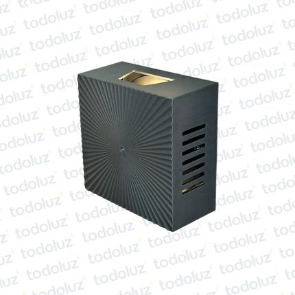 Aplique Ext. Bidireccional Cubo Negro Doble Diseño 3000°k c/Iluminacion Frontal (57.474)