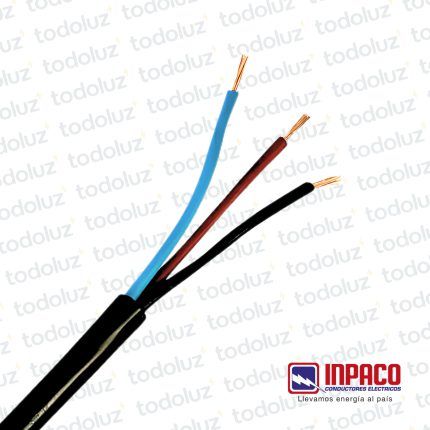 Cable Tipo Taller Inpaflex 3x1mm² 500V (x.1Metro) Inpaco