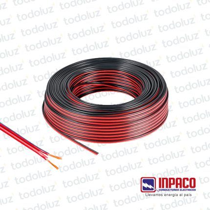 Cable Inpacord 2x1mm² Polarizado 300V Antillama (x.Rollo/100m) Inpaco
