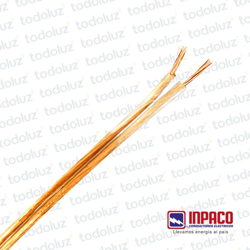 Cable Inpacord 2x2mm² Transparente 300V (x.1Metro) Inpaco