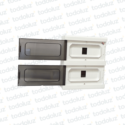 Tablero Exterior Plastico IP65 Din 24 Modulos c/ Tapa Fume T-Plast