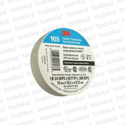 Cinta Aisladora 18.3mts x 19mm 600V Blanco 3M
