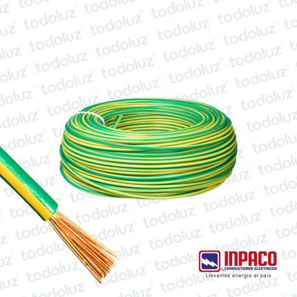 Cable Multifilar 6mm² Verde/Amarillo 750V Antillama (x.Rollo/100m) Inpaco