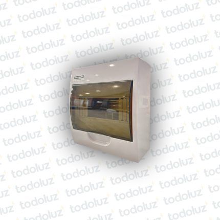 Tablero Exterior Plastico Din 8 Modulos c/ Tapa Fume