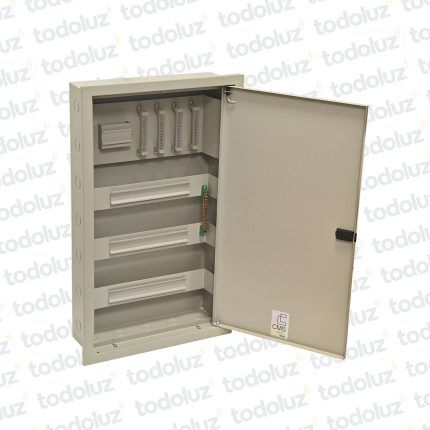 Tablero Embutir Metal Din 36 Modulos c/ Distribucion RST+N+T 63A Beige Cominsa