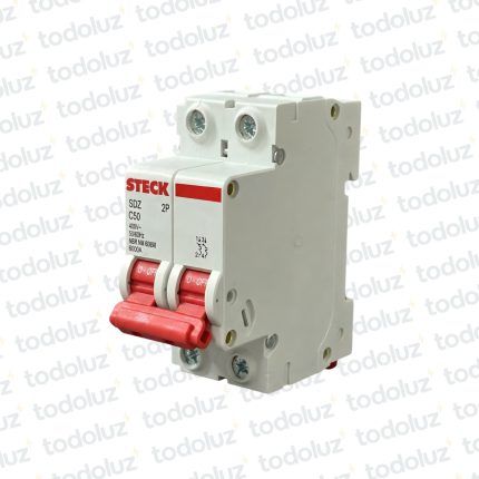 Interruptor Termomagnetico Sist. Din 2P 50A 6ka C Steck