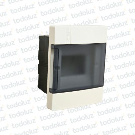 Tablero Embutir Plastico Din 5 Modulos c/ Tapa Fume Eletromar