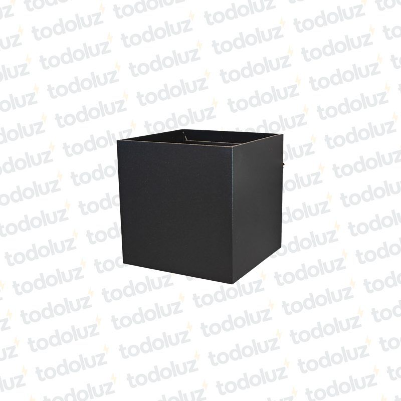 Aplique Ext. Bidireccional Regulable Cubo Negro 10W 6500°k (100x100x100mm) (57.073)