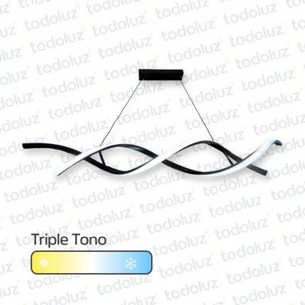 Colgante Entrelazado Negro Triple Tono (54.1110)
