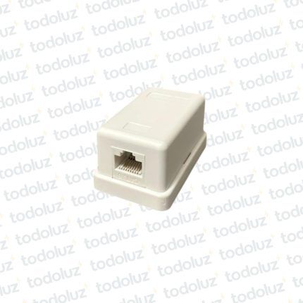 Conector Hembra RJ45 Cat.6 c/ Caja Exterior Blanco