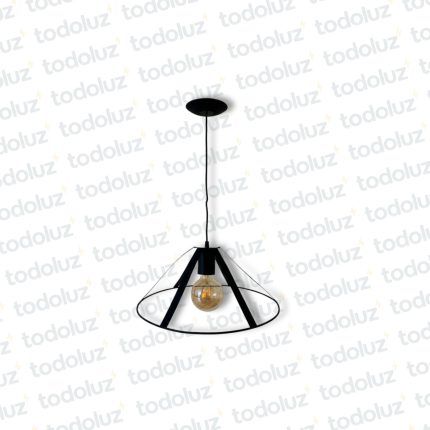 Colgante Vintage Conico Abierto Negro 1*E27 (54.1129)