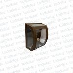 Aplique Ext. Rectangular Marron 5C Oval Transp 1*E27 (57.479)