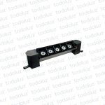 Spot Lineal Puntual Negro p/ Riel 10W 204mm 700lm Luz Calida 3000°k 220Vac