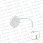 Base Blanca Circular con Bracito Pasante p/ Aplique 1 luz