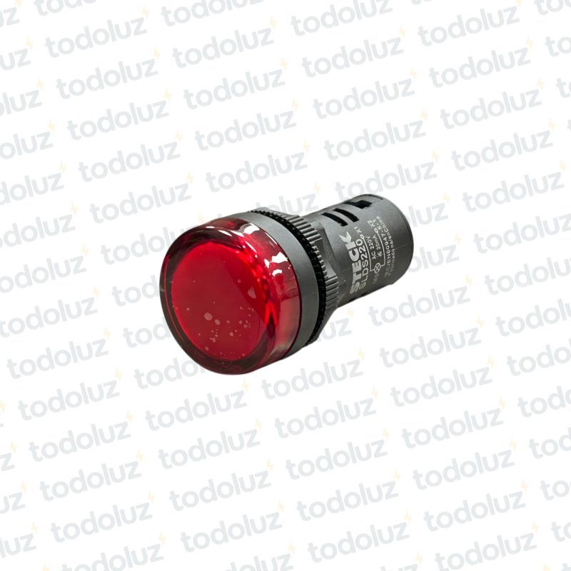 Luz Piloto Led 22mm Rojo 220Vac Steck