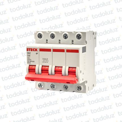 Interruptor Termomagnetico Sist. Din 4P 40A 6ka C Steck
