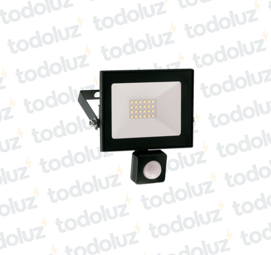 10336-interno-1c057bbff35b42ea81a4739c588e1860.jpeg Proyector Multiled 20W Luz Fria 6500°k c/Sensor de Movimiento 220Vac Vivion
