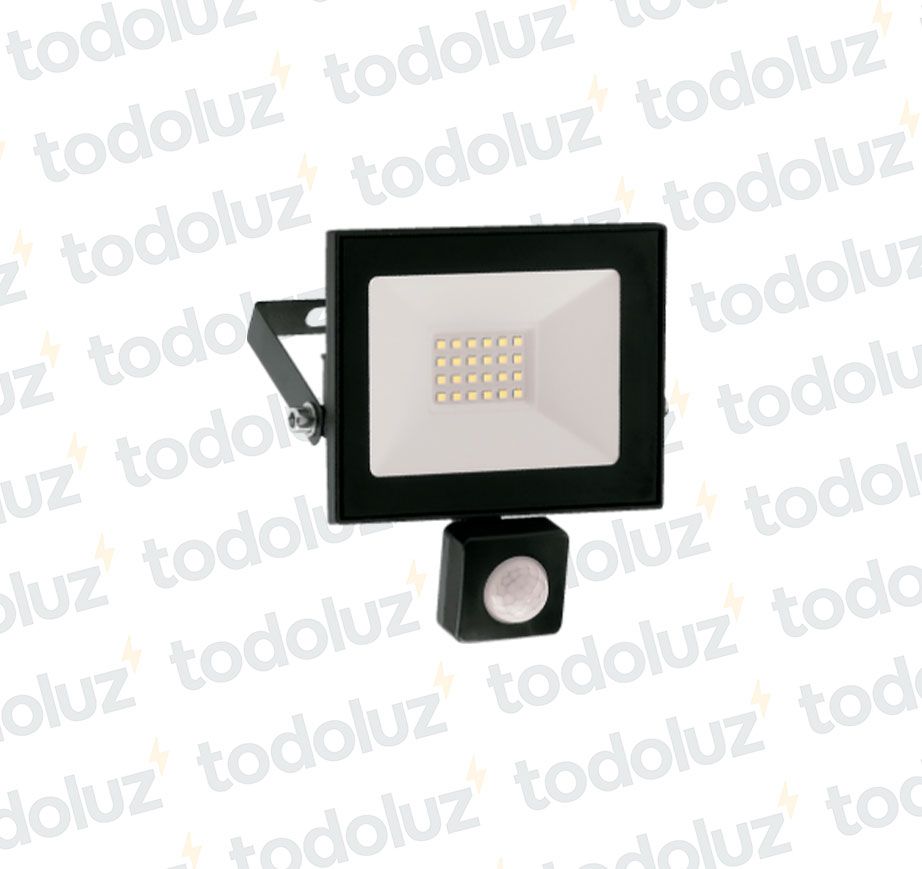 10338-interno-fa956dc2fa2443b593506e40b5fef6e1.jpeg Proyector Multiled 50W Luz Fria 6500°k c/Sensor de Movimiento 220Vac Vivion