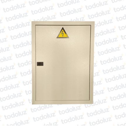 Tablero Embutir Metal Din 24 Modulos c/ Borne Neutro Beige Cominsa