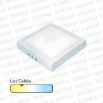 Panel Led Cuadrado p/ Adosar 6W Luz Calida 3000°k MG Lux