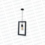 Colgante Rectangulo Vertical Negro 1*E27 (54.1130)