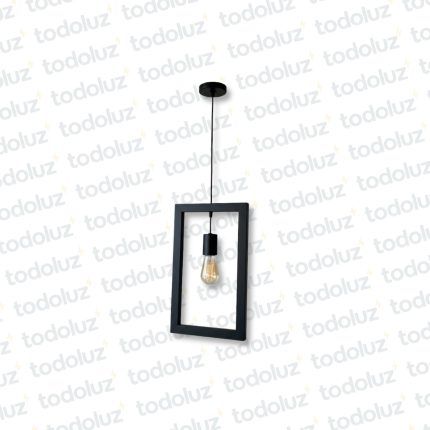 Colgante Rectangulo Vertical Negro 1*E27 (54.1130)