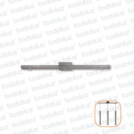 Base Platil Lineal Rectangular con PG p/ Colgante 3 Luces