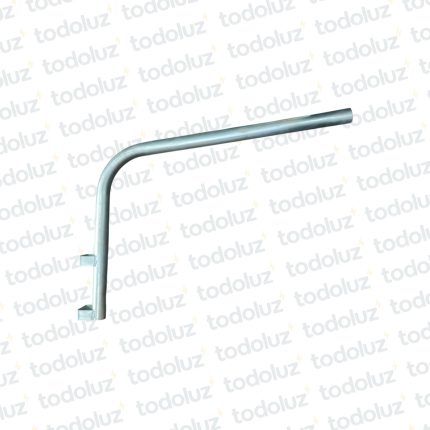 Brazo Curvo Metal Galvanizado 1000x500mm (Lxh) p/ Alumbrado (ø50mm-2´)