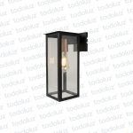 Farol c/ Mensula Rg. Vertical Negro 4C V. Transp. Portalamp. Rose Cobrizo 1*E27 (55.089)